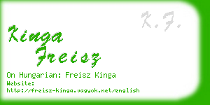 kinga freisz business card